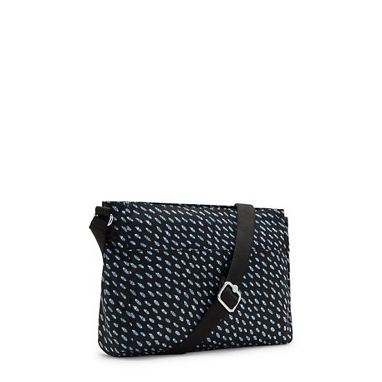 Kipling New Angie Printed Crossbody Táska Fekete | HU 1201LI